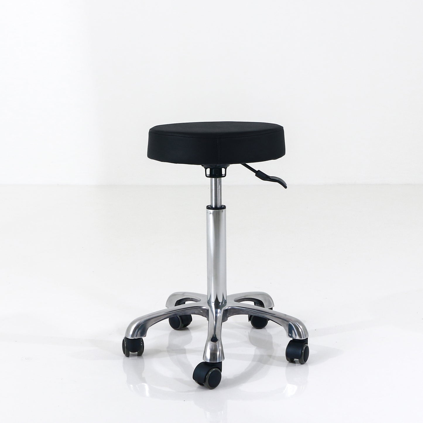 Therapist Button Stool Black Adjustable Height