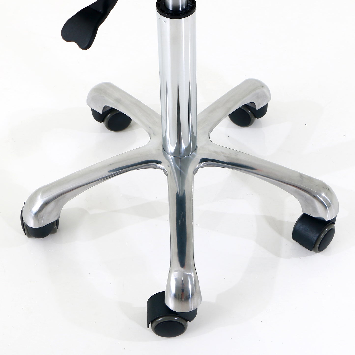 Therapist Button Stool Black Adjustable Height - Stand