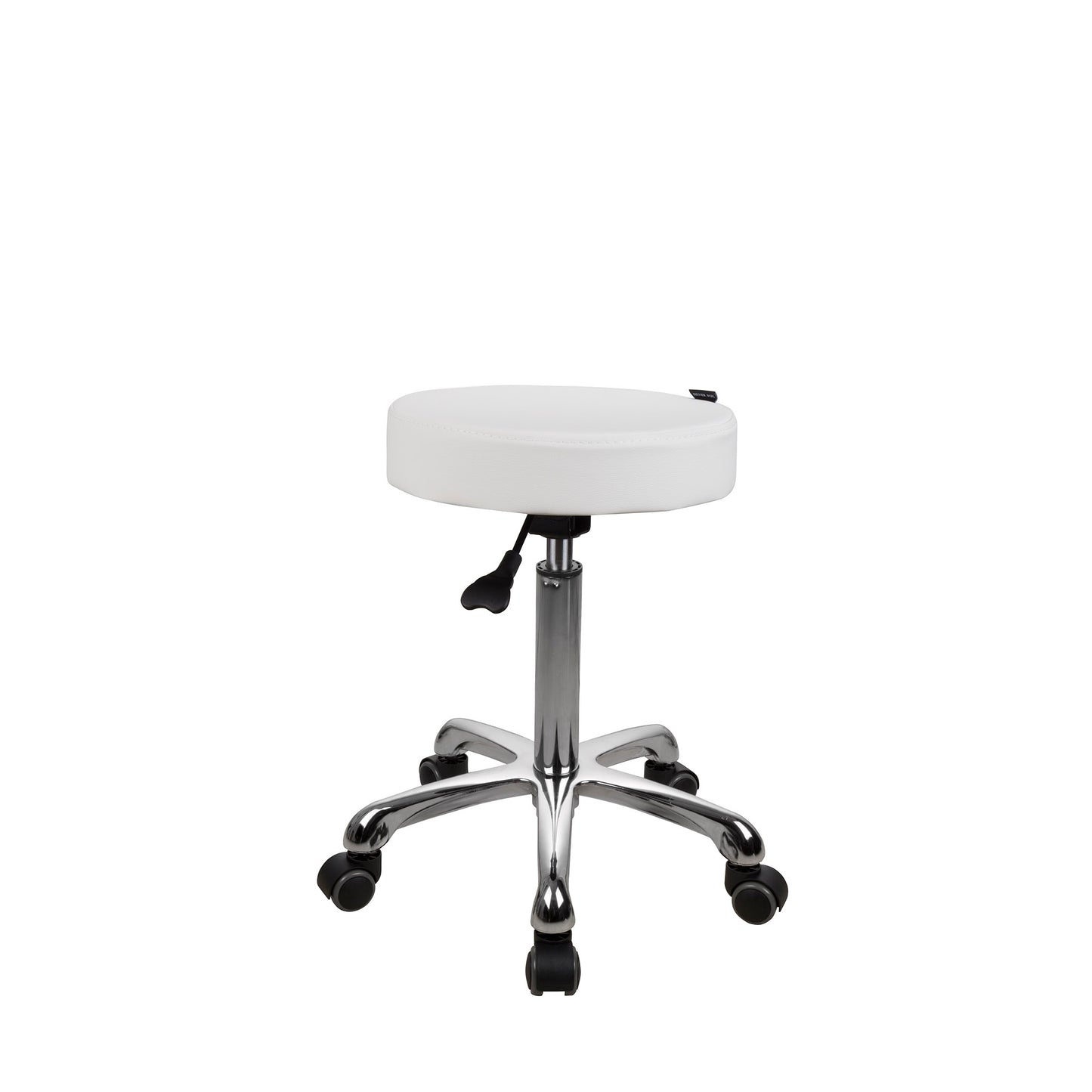 Therapist Button Stool White Adjustable Height Low