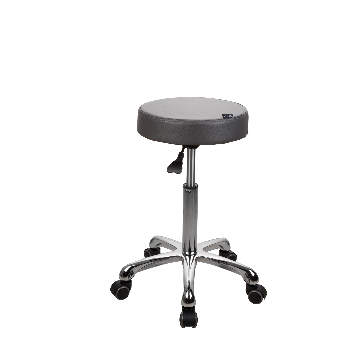 Therapist Button Stool Dark Grey Adjustable Height Mid