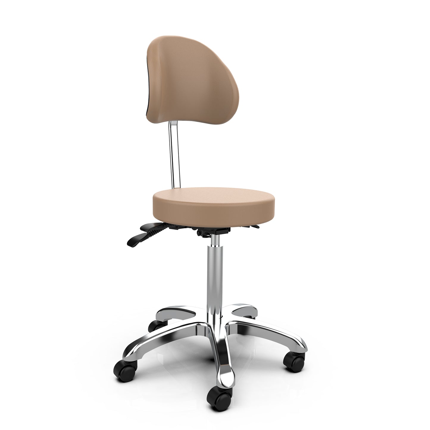 Silver Fox 1025B Stool in Sand Color adjustable height