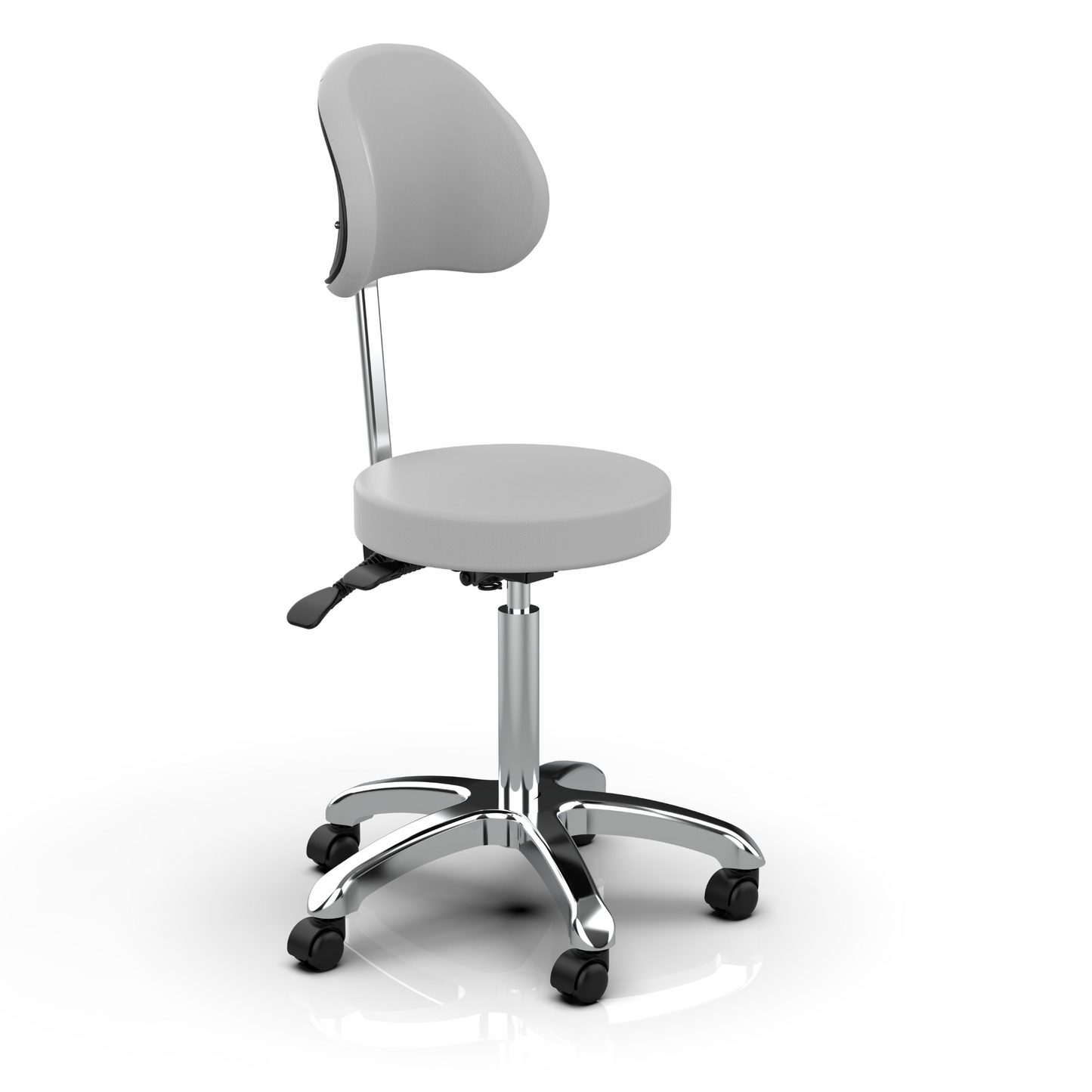 Silver Fox 1025B Stool in Light Grey Color adjustable height