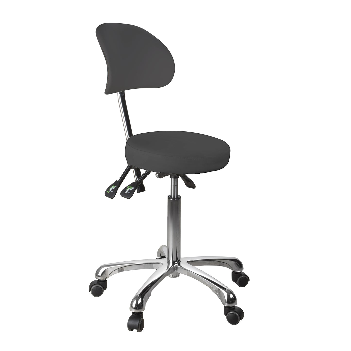 Silver Fox 1025B Stool in Dark Grey Color adjustable height