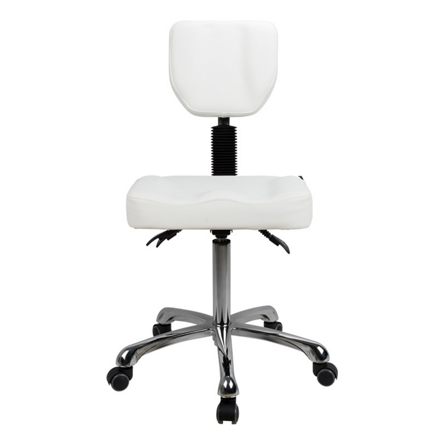 ComfSit Flat-Seat Stool with Backrest - SilverFox 1030