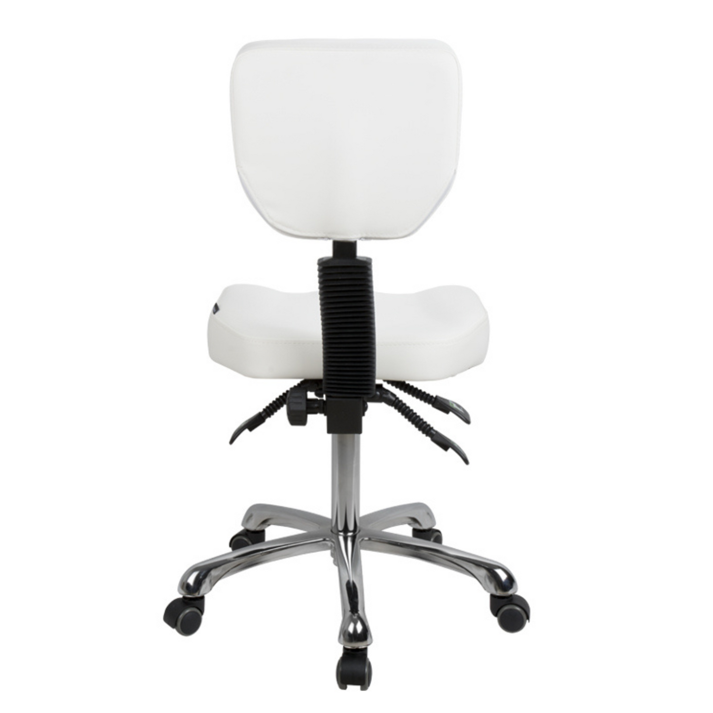 ComfSit Flat-Seat Stool with Backrest - SilverFox 1030