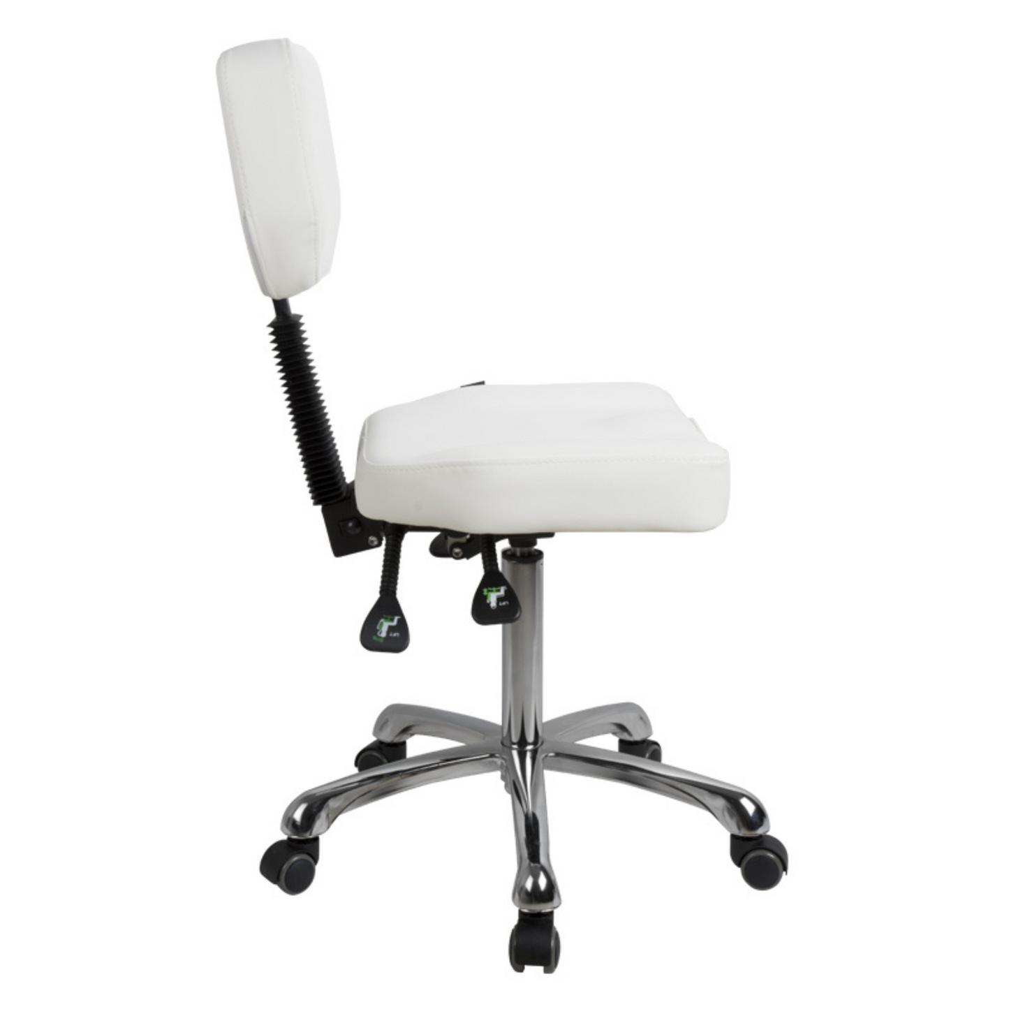 ComfSit Flat-Seat Stool with Backrest - SilverFox 1030