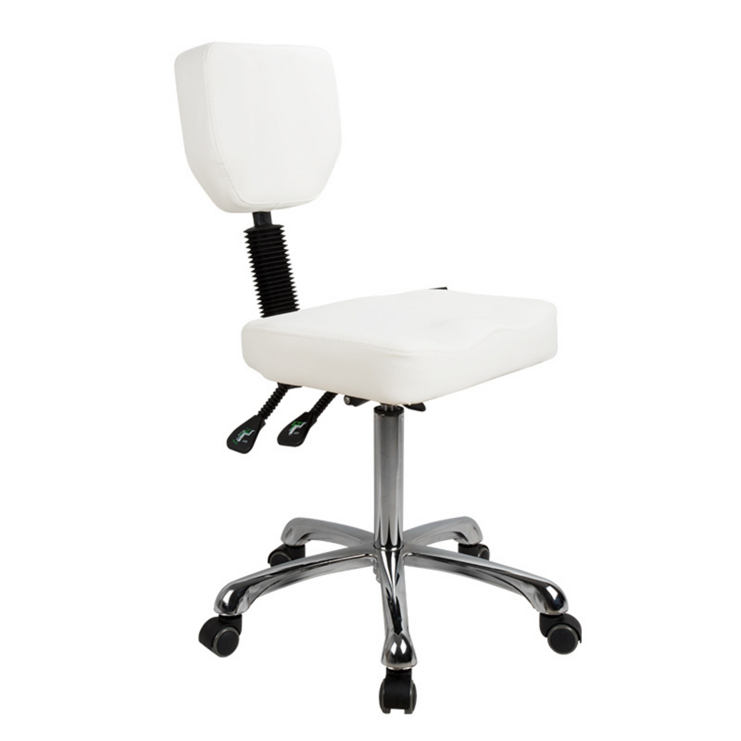 ComfSit Flat-Seat Stool with Backrest - SilverFox 1030