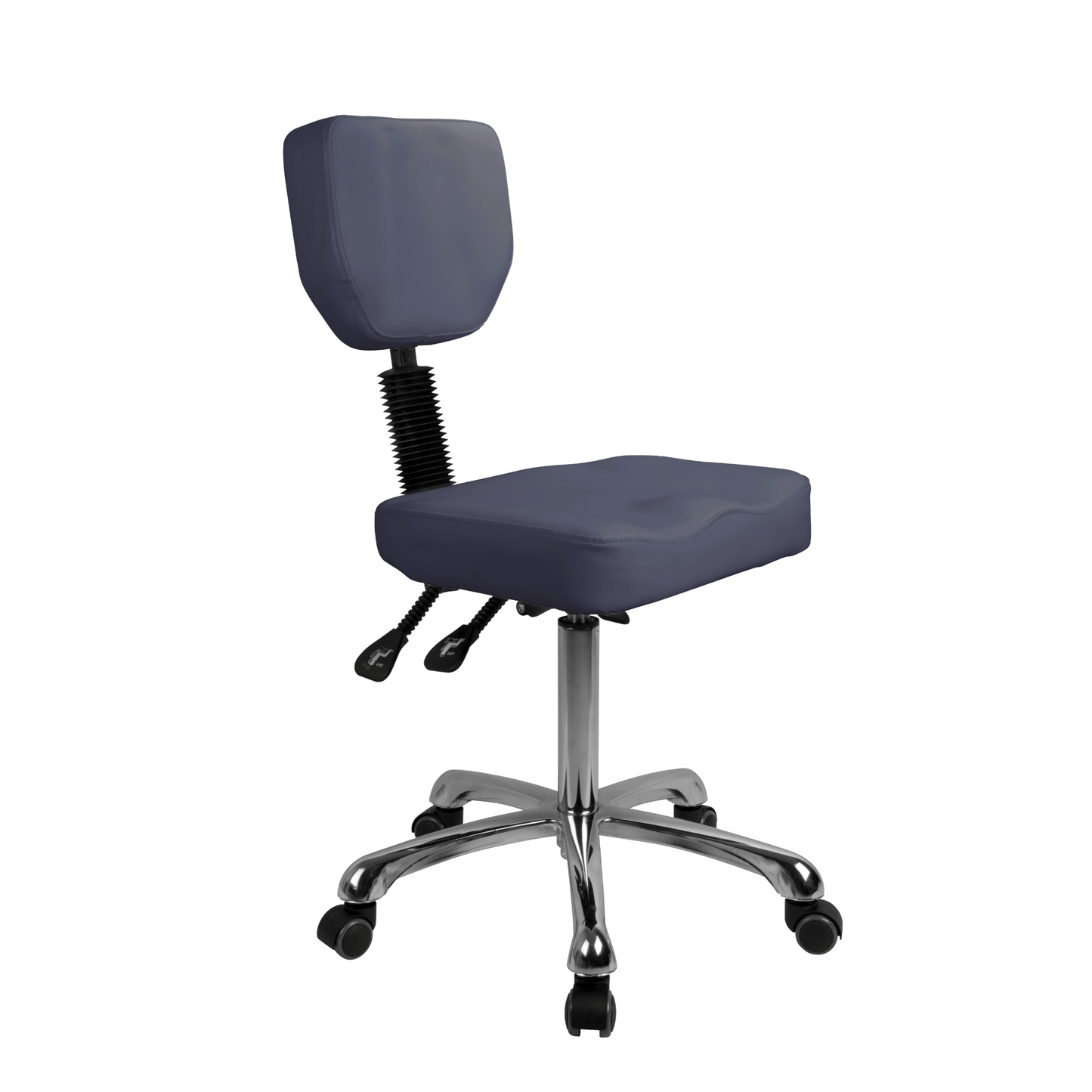 ComfSit Flat-Seat Stool with Backrest - SilverFox 1030