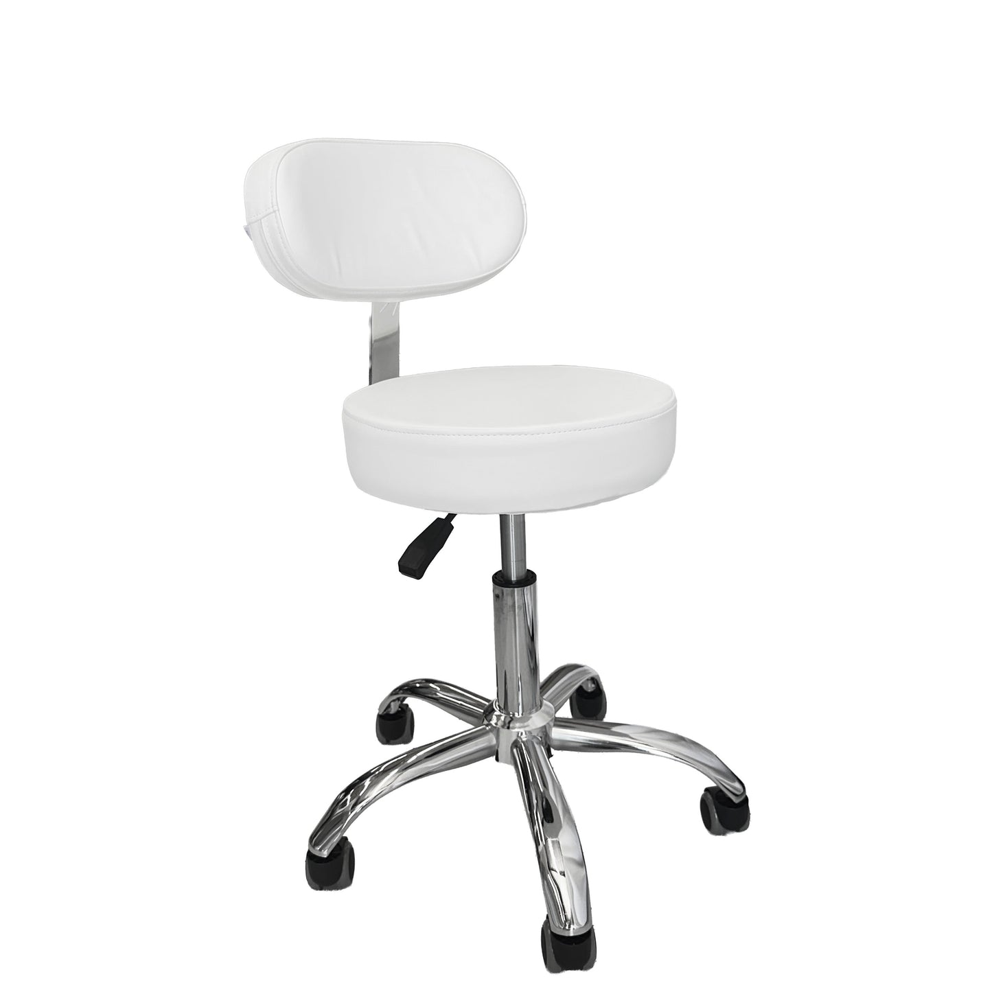 Coopala’s Oasis C-102 model Esthetician Round Stool with Back Support