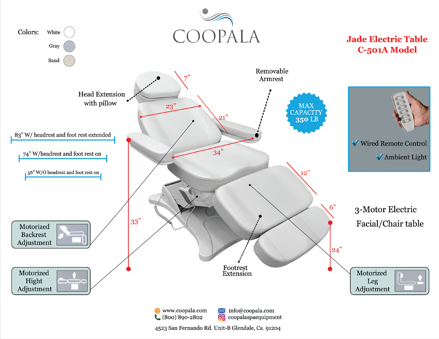 NEW Coopala’s Jade Electric table model C-501A