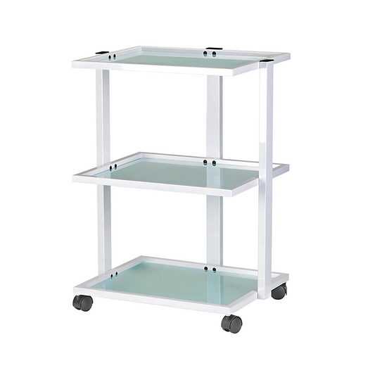 Beauty Trolley without drawer - with glass top
