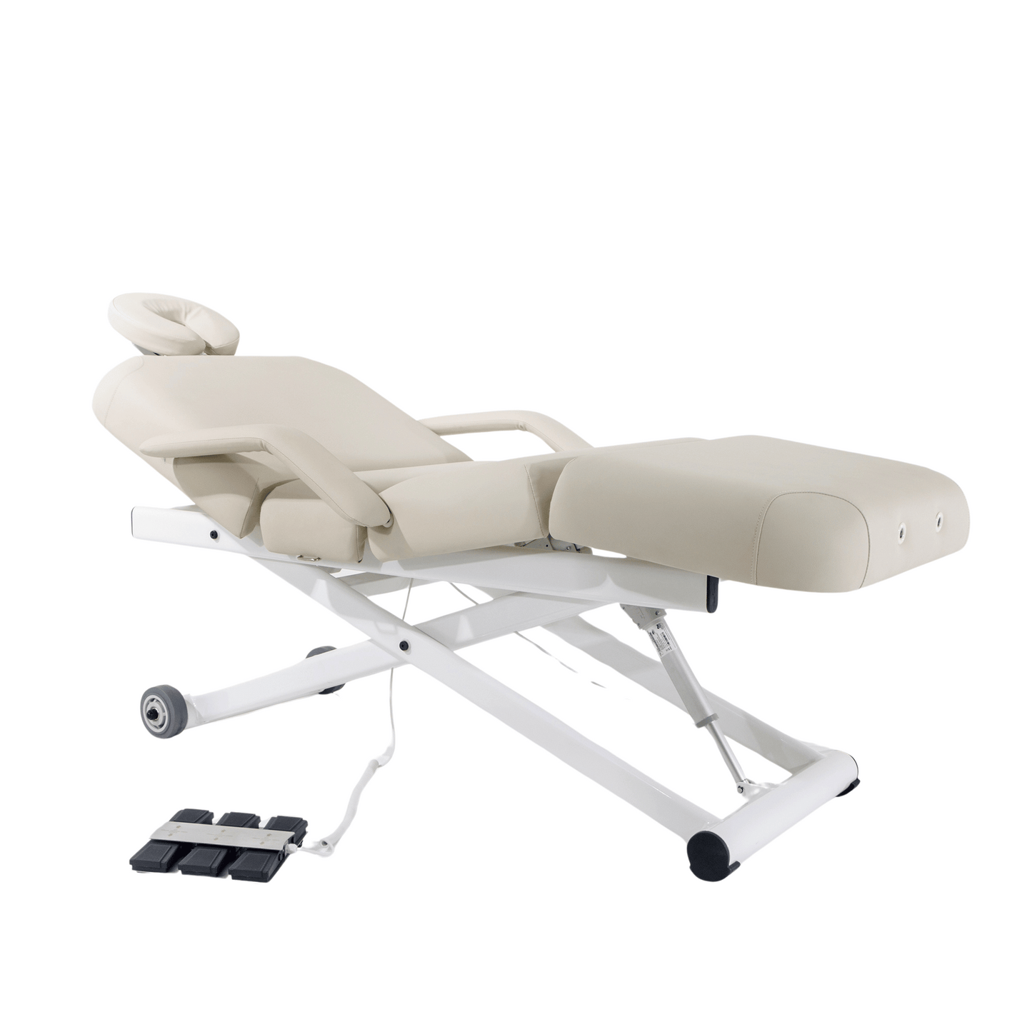 Silverfox 2274B Massage Bed with Three Motors - side view with foot